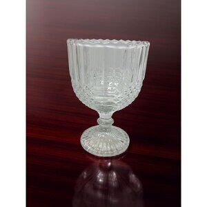 Vintage Anchor Hocking Diamond Point Goblet, Water Glass, Wine Glass, Candy Dish